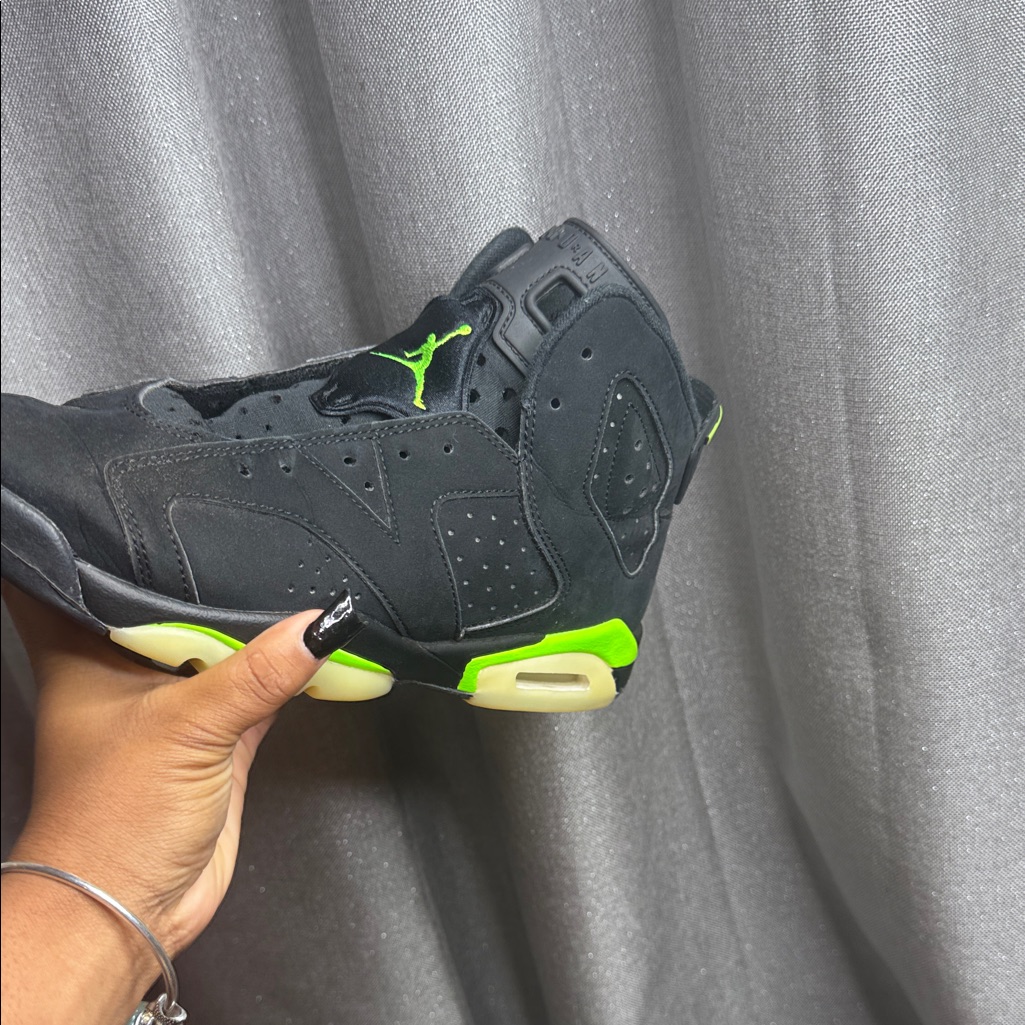 Jordan Black And Neon Green Sneakers